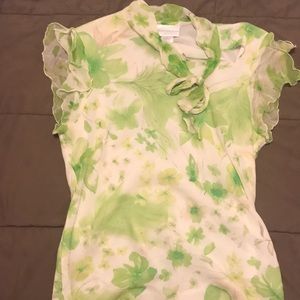 Amazing color cap sleeve blouse